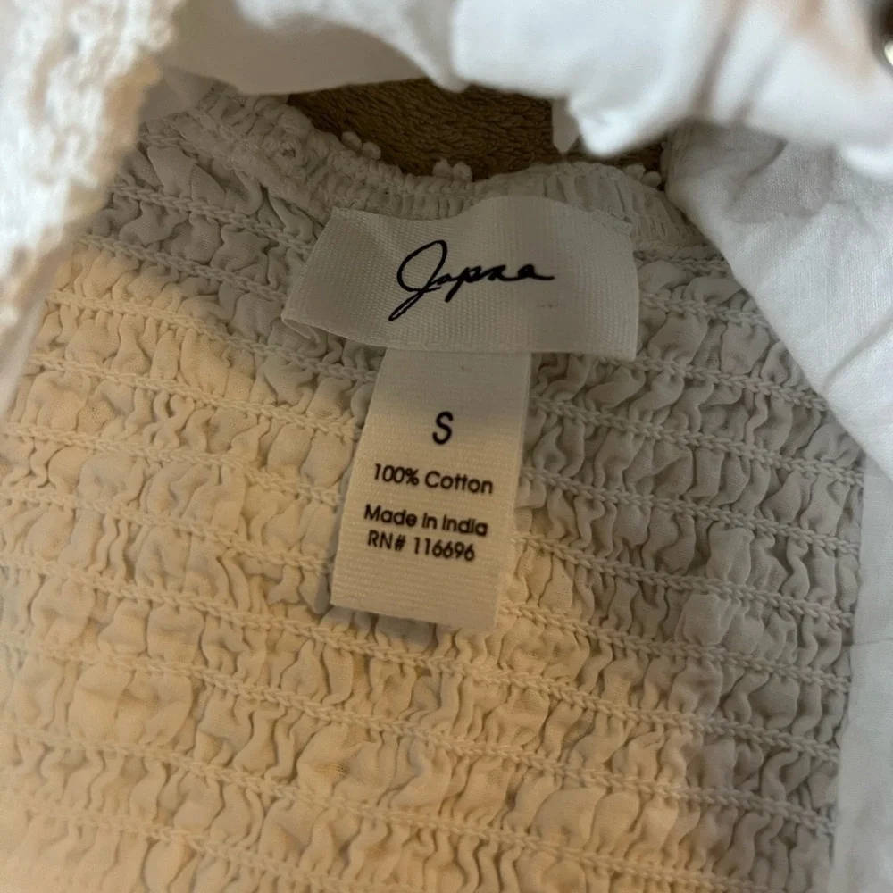 Japna White Corset Top Cotton Lace Up Cottagecore Prairie Coastal Cowgirl Small - Picture 5 of 5